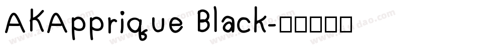 AKApprique Black字体转换